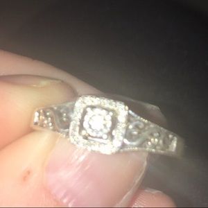 Sterling silver open heart ring